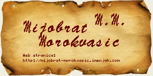 Mijobrat Morokvašić vizit kartica